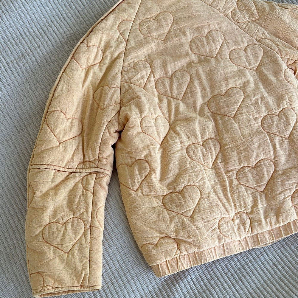 Heart Patterned Light Peach Jacket - image 5